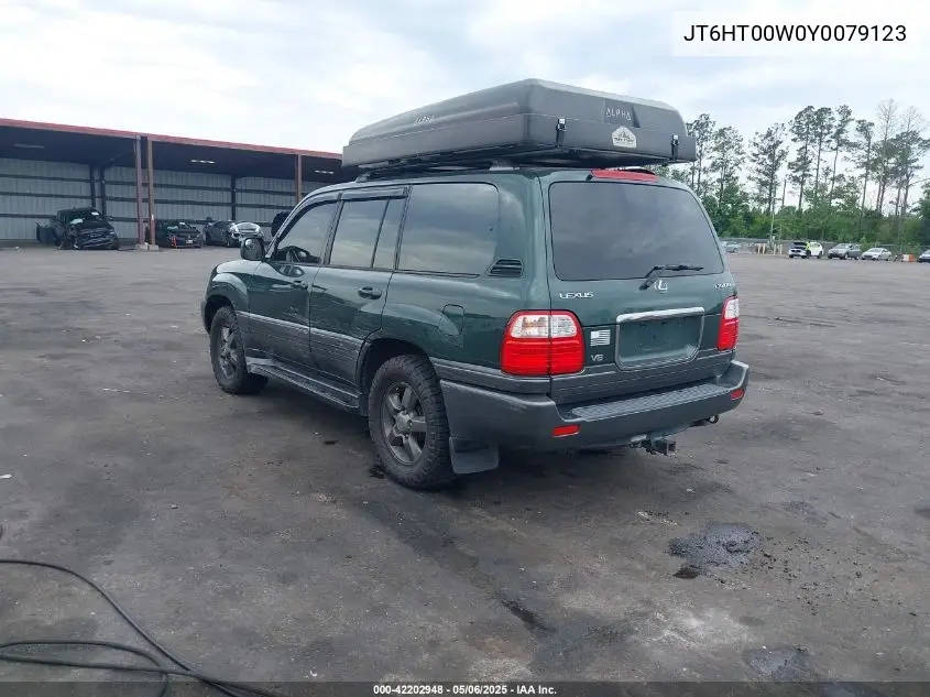 2000 Lexus Lx 470 VIN: JT6HT00W0Y0079123 Lot: 42202948