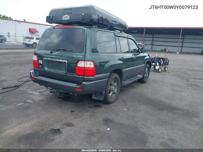 2000 Lexus Lx 470 VIN: JT6HT00W0Y0079123 Lot: 42202948