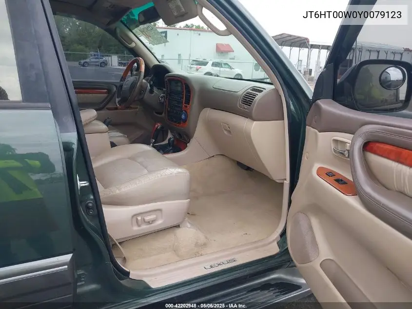 2000 Lexus Lx 470 VIN: JT6HT00W0Y0079123 Lot: 42202948