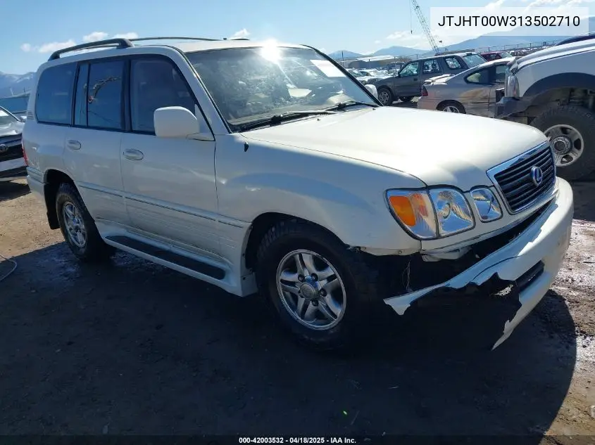 2001 Lexus Lx 470 VIN: JTJHT00W313502710 Lot: 42003532