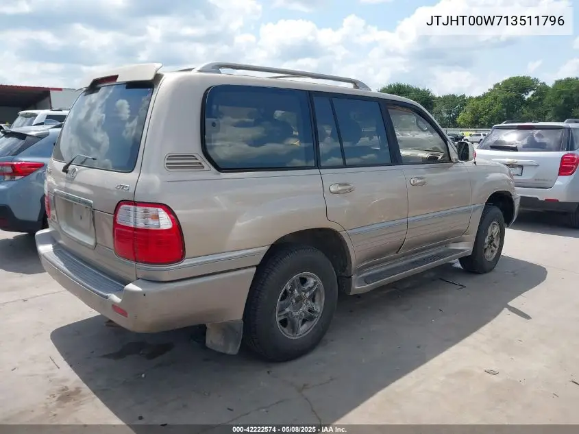 2001 Lexus Lx 470 VIN: JTJHT00W713511796 Lot: 42222574