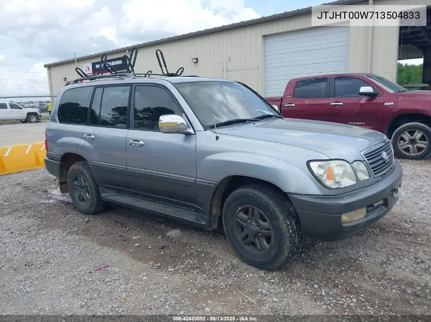 2001 Lexus Lx 470 VIN: JTJHT00W713504833 Lot: 42485592