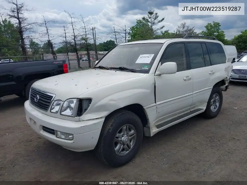 2002 Lexus Lx 470 VIN: JTJHT00W223519287 Lot: 42351567