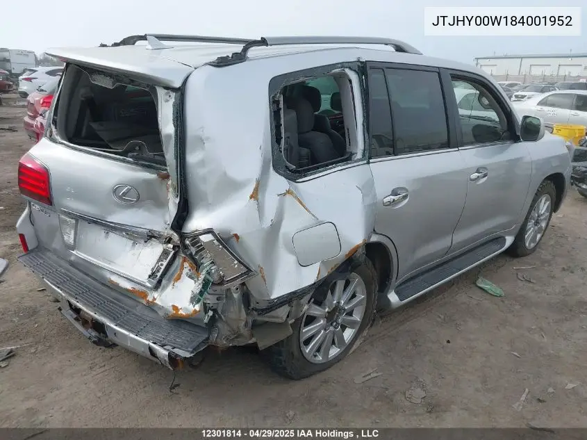 2008 Lexus Lx 570 570 VIN: JTJHY00W184001952 Lot: 12301814
