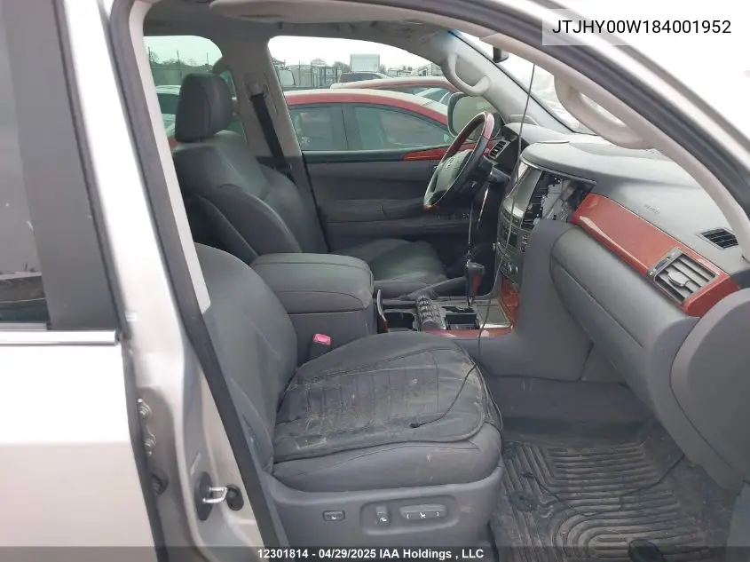 2008 Lexus Lx 570 570 VIN: JTJHY00W184001952 Lot: 12301814