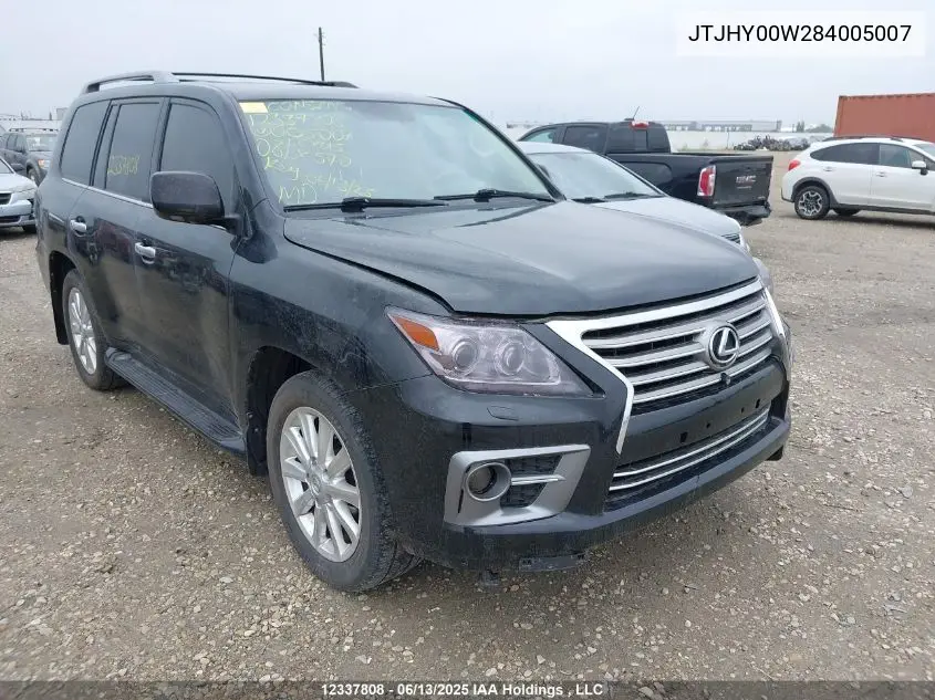 2008 Lexus Lx 570 570 VIN: JTJHY00W284005007 Lot: 12337808