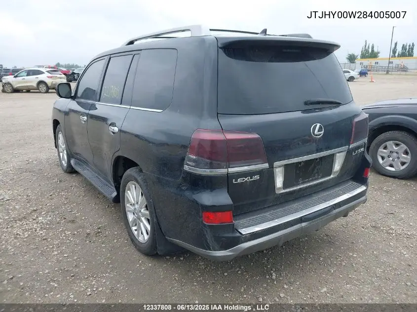 2008 Lexus Lx 570 570 VIN: JTJHY00W284005007 Lot: 12337808