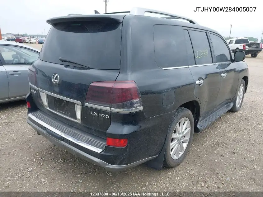 2008 Lexus Lx 570 570 VIN: JTJHY00W284005007 Lot: 12337808