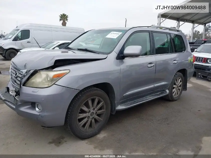 2008 Lexus Lx 570 VIN: JTJHY00W984009488 Lot: 42349996