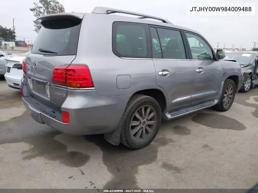2008 Lexus Lx 570 VIN: JTJHY00W984009488 Lot: 42349996