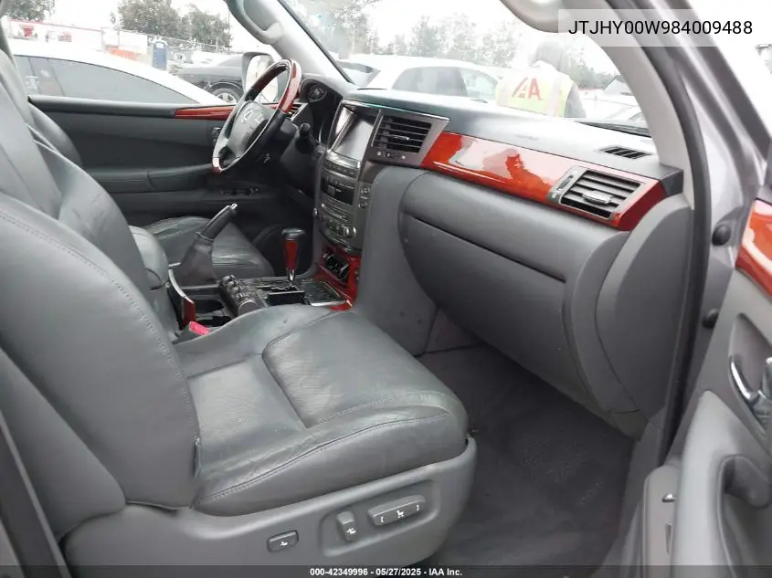 2008 Lexus Lx 570 VIN: JTJHY00W984009488 Lot: 42349996