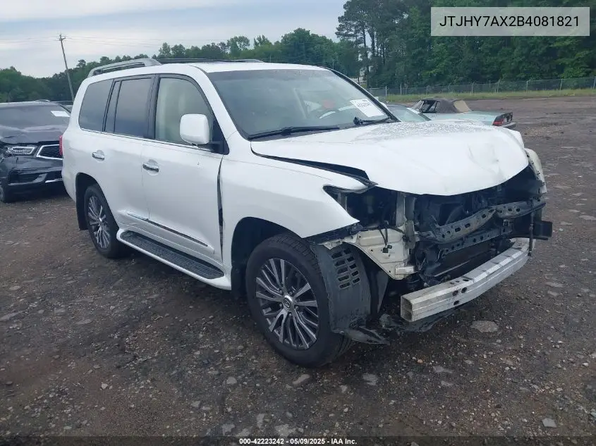 2011 Lexus Lx 570 VIN: JTJHY7AX2B4081821 Lot: 42223242