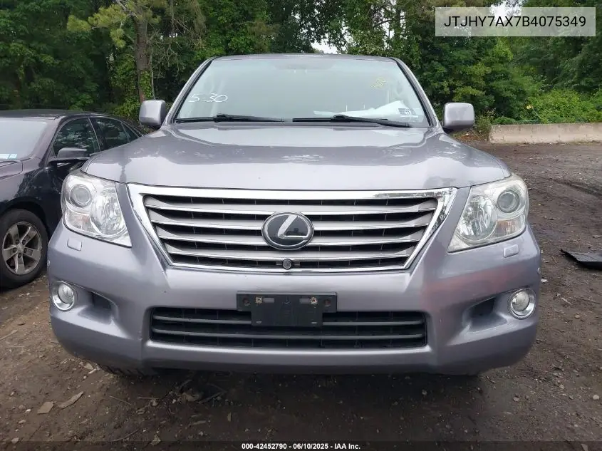 2011 Lexus Lx 570 VIN: JTJHY7AX7B4075349 Lot: 42452790