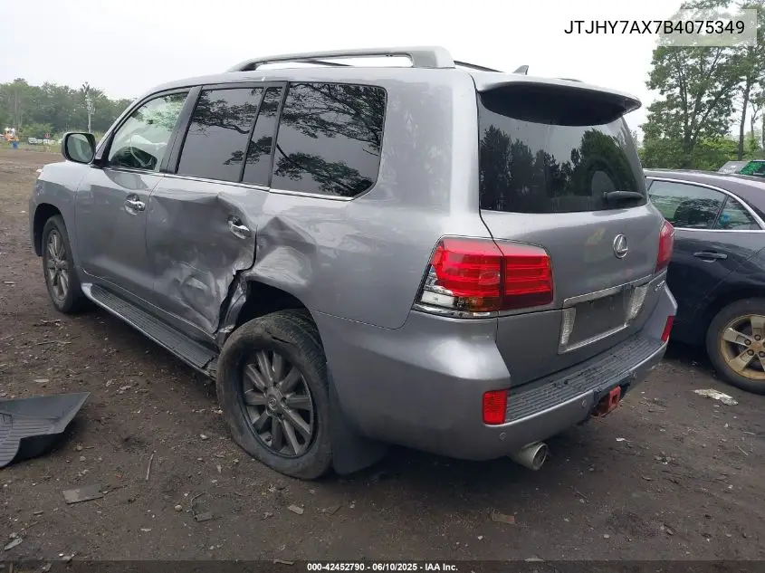 2011 Lexus Lx 570 VIN: JTJHY7AX7B4075349 Lot: 42452790