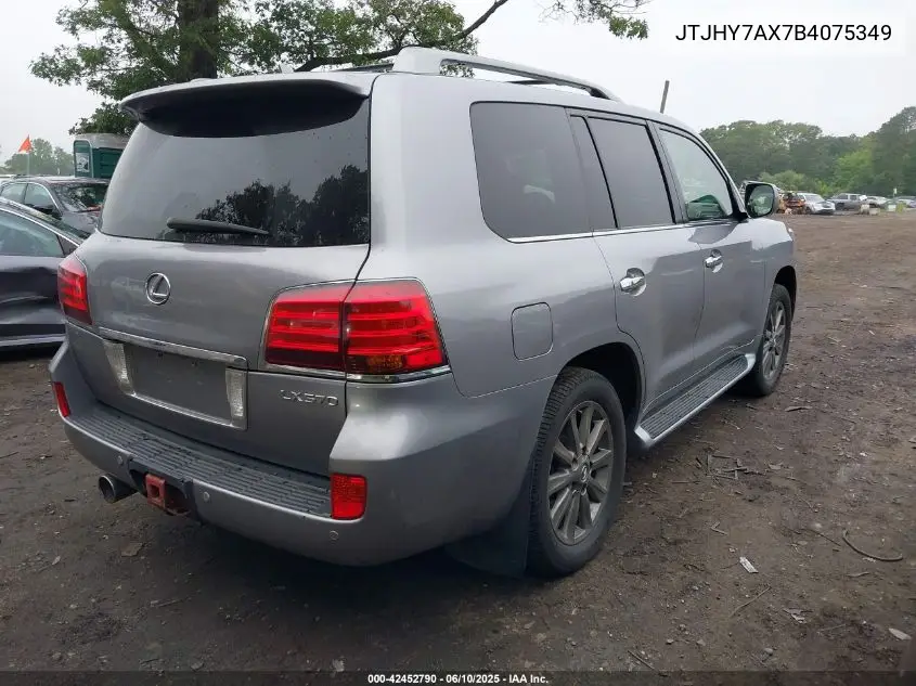 2011 Lexus Lx 570 VIN: JTJHY7AX7B4075349 Lot: 42452790
