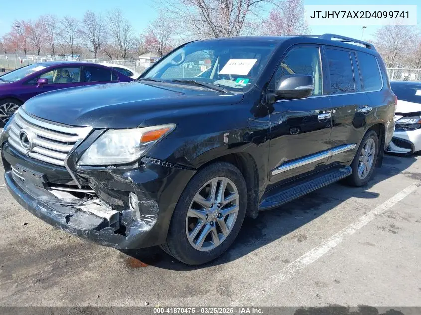 2013 Lexus Lx 570 VIN: JTJHY7AX2D4099741 Lot: 41870475