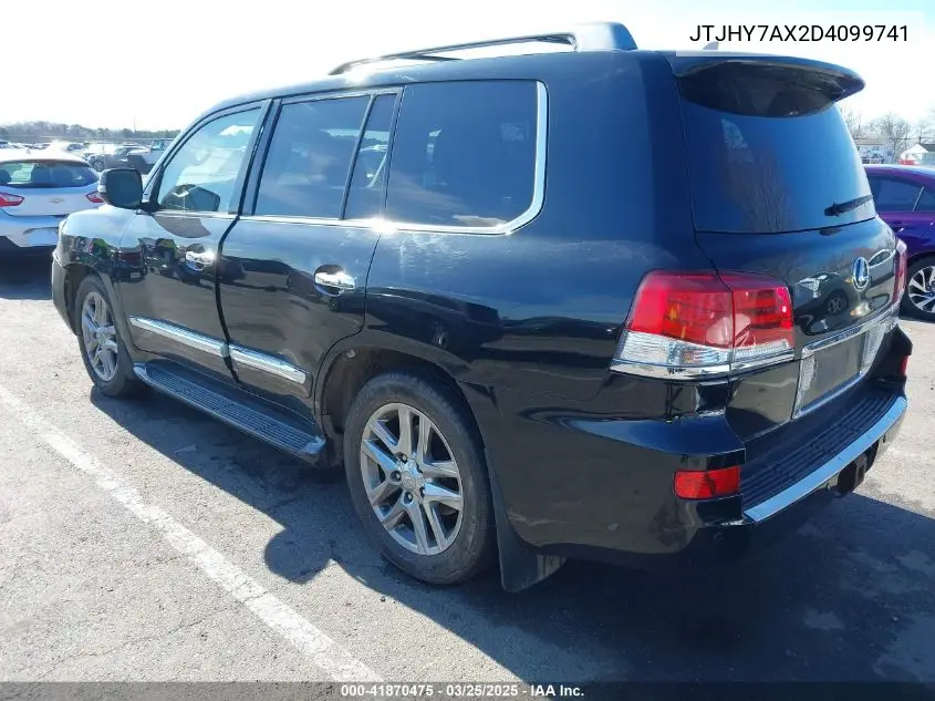 2013 Lexus Lx 570 VIN: JTJHY7AX2D4099741 Lot: 41870475