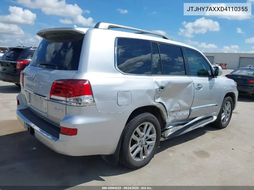 2013 Lexus Lx 570 VIN: JTJHY7AXXD4110355 Lot: 42564225