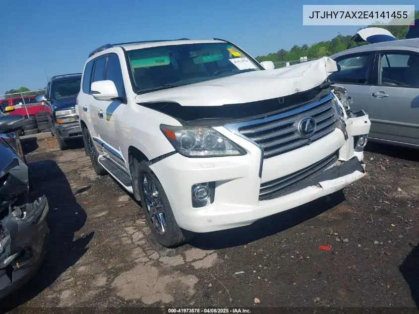 2014 Lexus Lx 570 VIN: JTJHY7AX2E4141455 Lot: 41973578