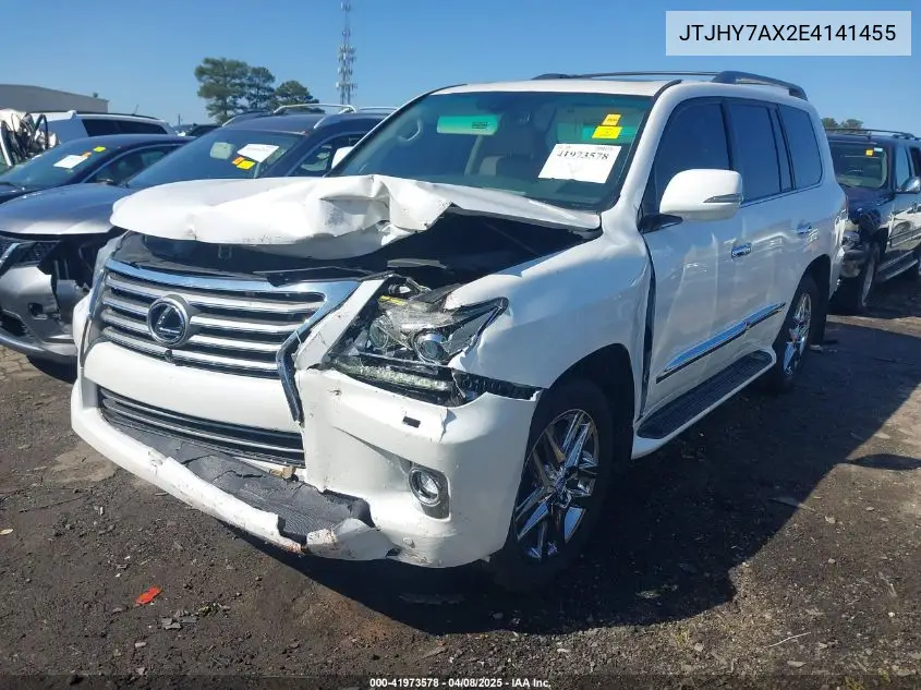 2014 Lexus Lx 570 VIN: JTJHY7AX2E4141455 Lot: 41973578