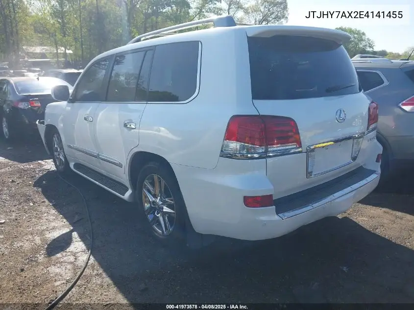 2014 Lexus Lx 570 VIN: JTJHY7AX2E4141455 Lot: 41973578