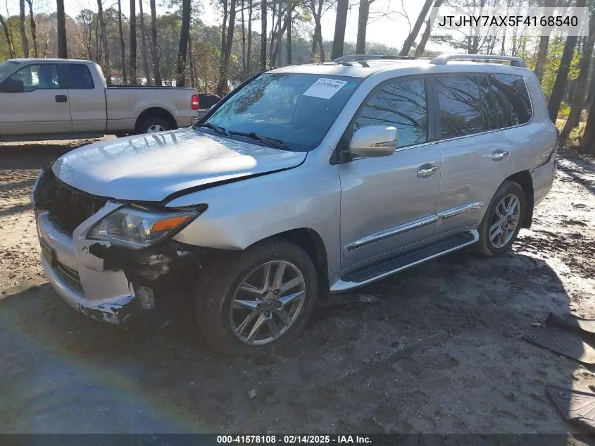 2015 Lexus Lx 570 VIN: JTJHY7AX5F4168540 Lot: 41578108