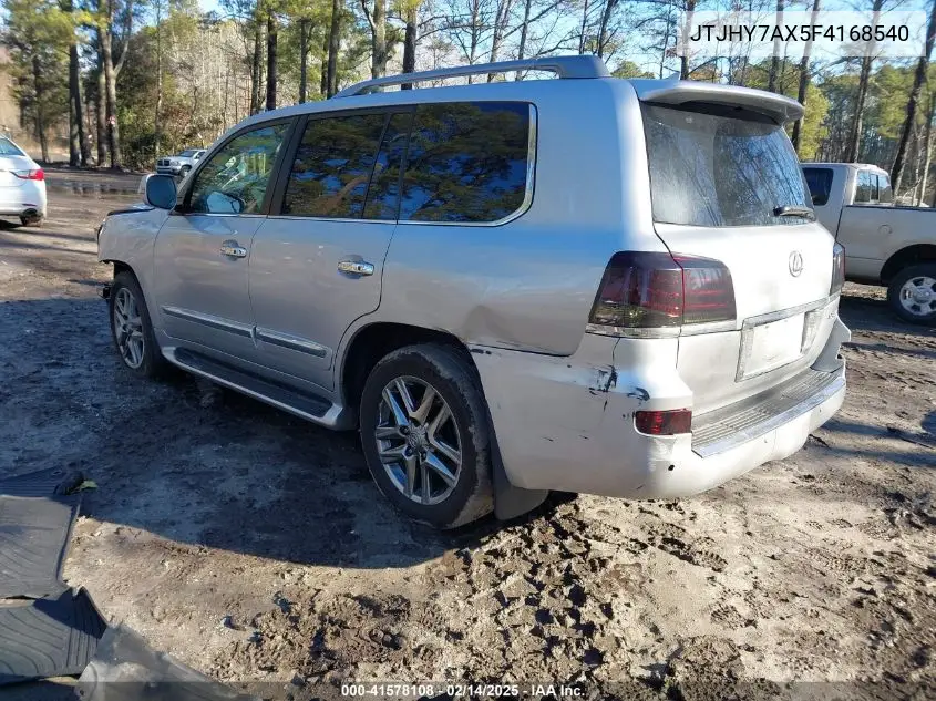 2015 Lexus Lx 570 VIN: JTJHY7AX5F4168540 Lot: 41578108
