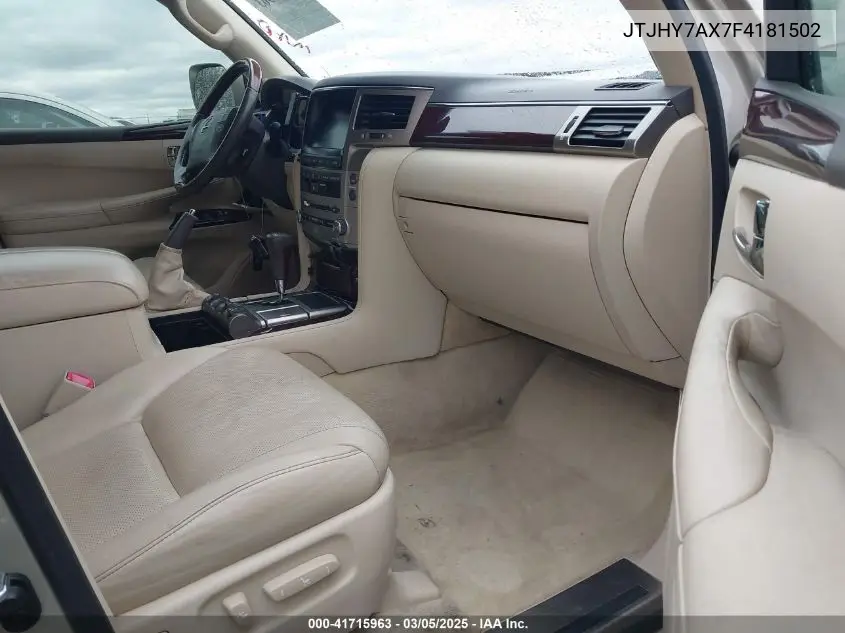 2015 Lexus Lx 570 VIN: JTJHY7AX7F4181502 Lot: 41715963