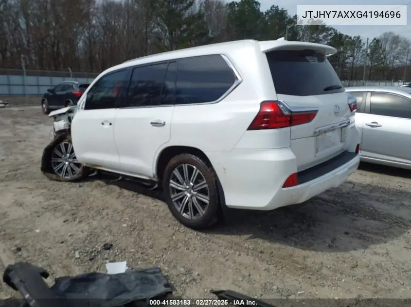 2016 Lexus Lx 570 VIN: JTJHY7AXXG4194696 Lot: 41583183