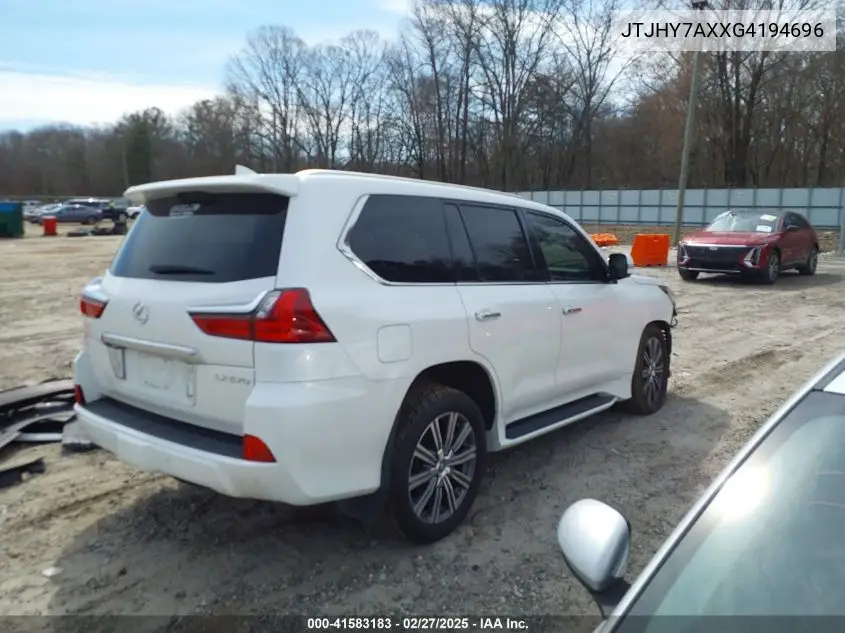 2016 Lexus Lx 570 VIN: JTJHY7AXXG4194696 Lot: 41583183