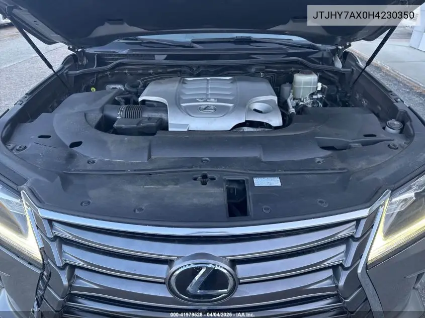 2017 Lexus Lx 570 VIN: JTJHY7AX0H4230350 Lot: 41979528