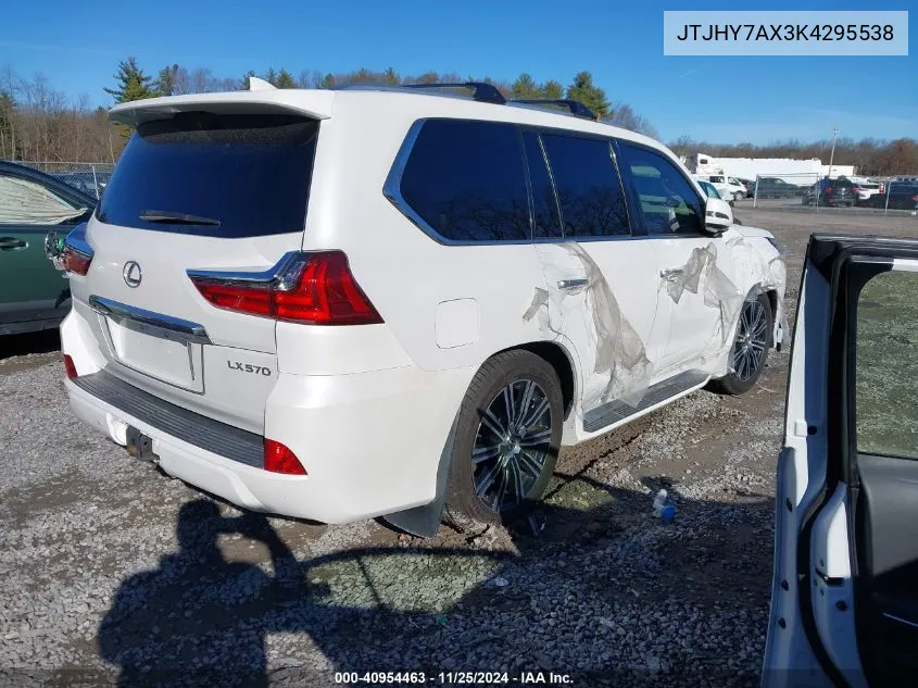 2019 Lexus Lx Lx 570 VIN: JTJHY7AX3K4295538 Lot: 40954463