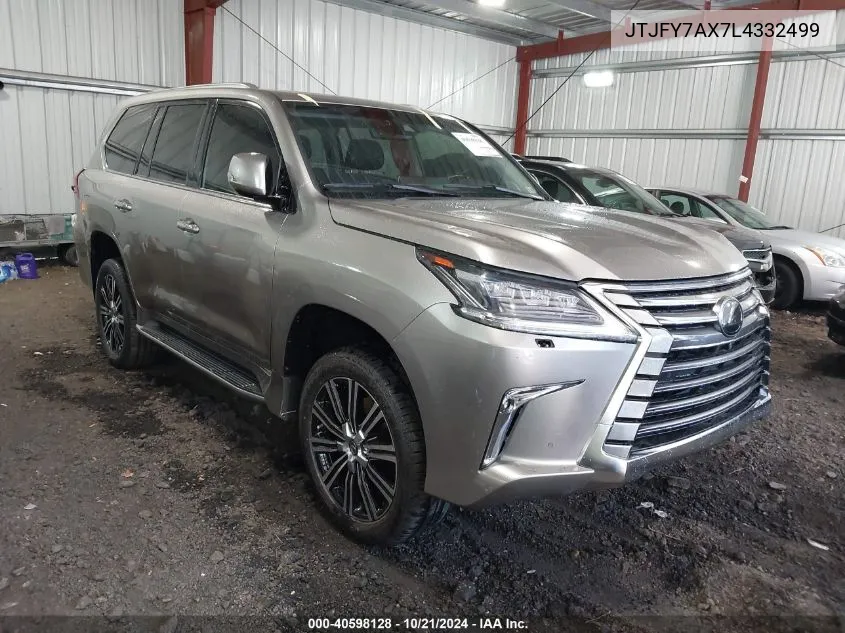 2020 Lexus Lx 570 Two-Row VIN: JTJFY7AX7L4332499 Lot: 40598128