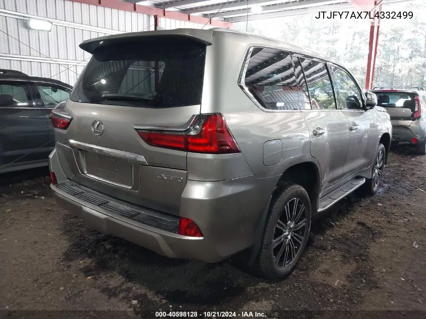 2020 Lexus Lx 570 Two-Row VIN: JTJFY7AX7L4332499 Lot: 40598128