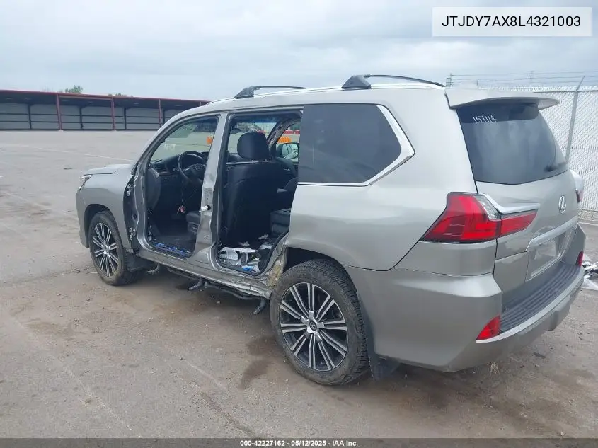 2020 Lexus Lx 570 Three-Row VIN: JTJDY7AX8L4321003 Lot: 42227162