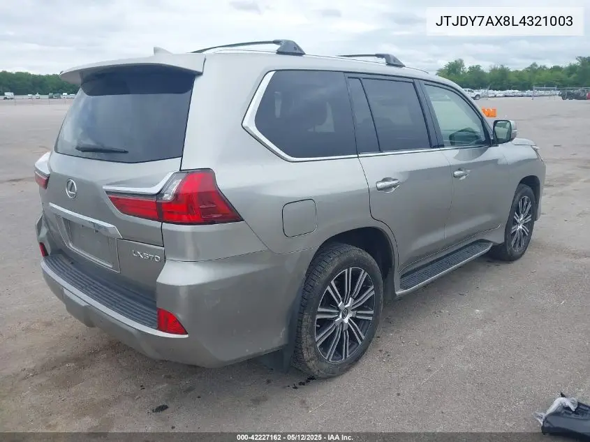 2020 Lexus Lx 570 Three-Row VIN: JTJDY7AX8L4321003 Lot: 42227162