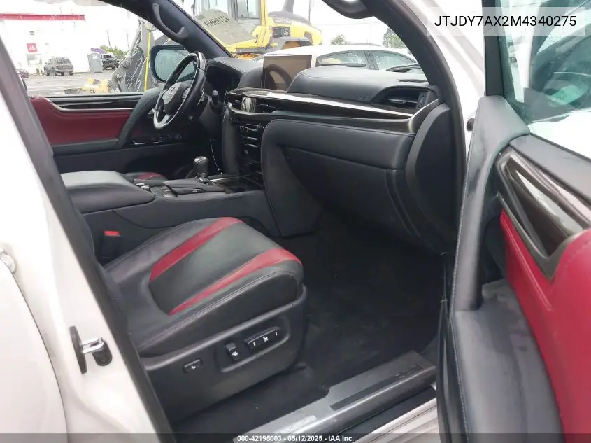 2021 Lexus Lx 570 Three-Row VIN: JTJDY7AX2M4340275 Lot: 42195003