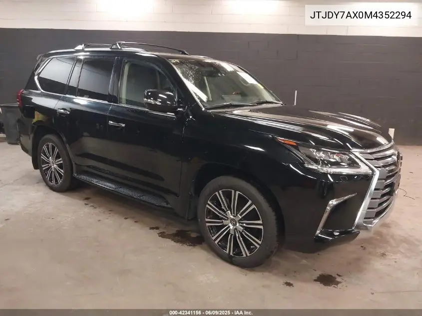 2021 Lexus Lx 570 Three-Row/Two-Row VIN: JTJDY7AX0M4352294 Lot: 42341156