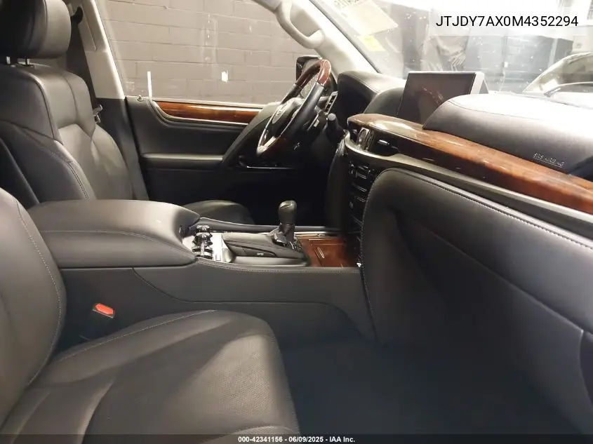 2021 Lexus Lx 570 Three-Row/Two-Row VIN: JTJDY7AX0M4352294 Lot: 42341156