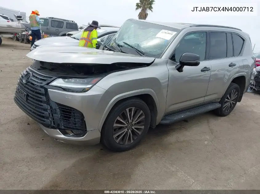 2022 Lexus Lx 600 Premium VIN: JTJAB7CX4N4000712 Lot: 42363010
