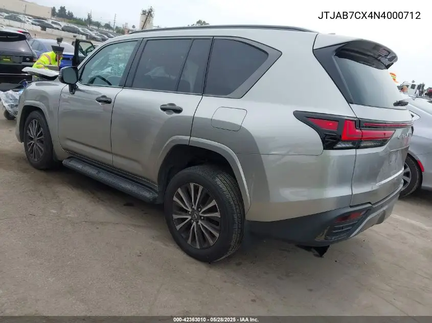 2022 Lexus Lx 600 Premium VIN: JTJAB7CX4N4000712 Lot: 42363010
