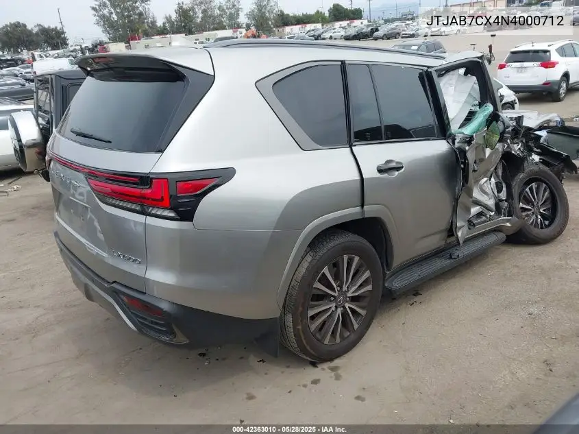 2022 Lexus Lx 600 Premium VIN: JTJAB7CX4N4000712 Lot: 42363010