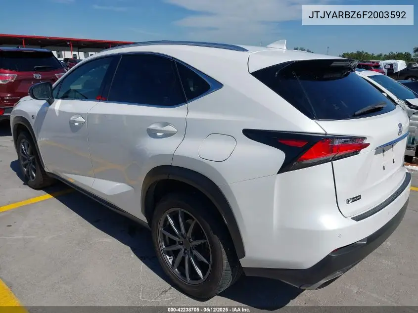 2015 Lexus Nx 200T F Sport VIN: JTJYARBZ6F2003592 Lot: 42238705