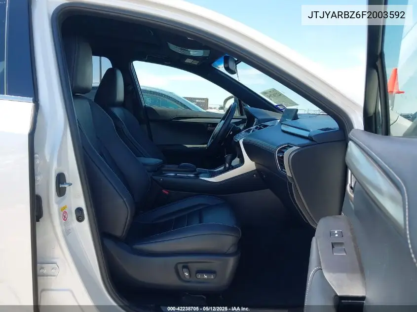 2015 Lexus Nx 200T F Sport VIN: JTJYARBZ6F2003592 Lot: 42238705