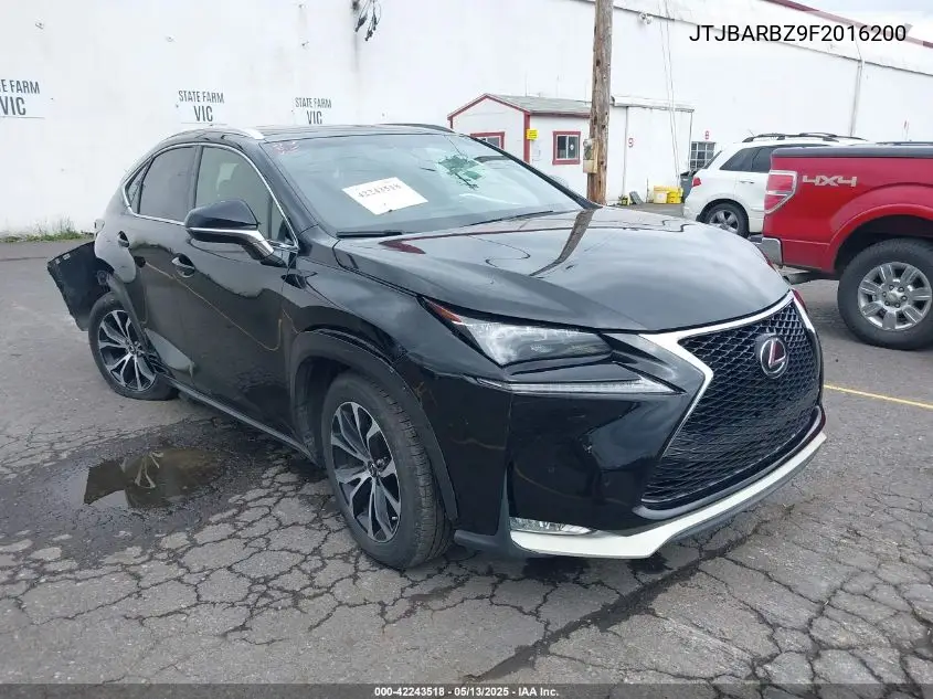 2015 Lexus Nx 200T F Sport VIN: JTJBARBZ9F2016200 Lot: 42243518