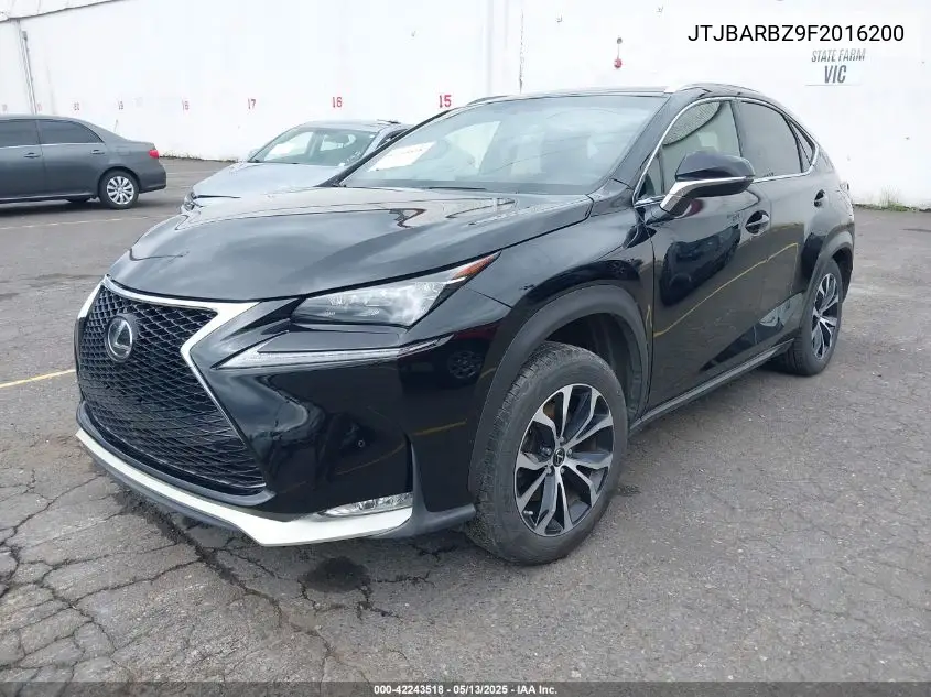 2015 Lexus Nx 200T F Sport VIN: JTJBARBZ9F2016200 Lot: 42243518