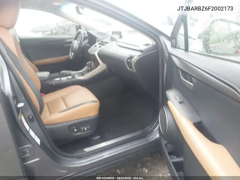 2015 Lexus Nx 200T VIN: JTJBARBZ6F2002173 Lot: 42246925