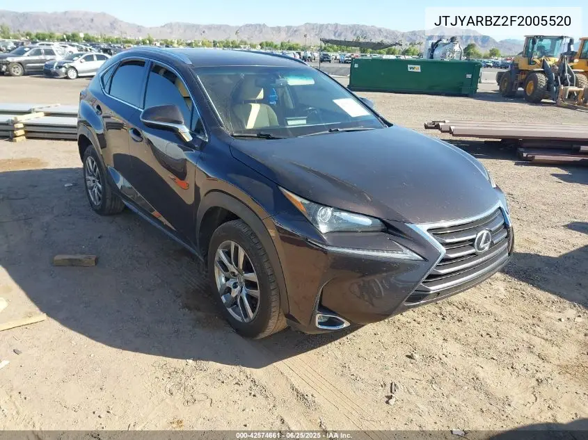 2015 Lexus Nx 200T VIN: JTJYARBZ2F2005520 Lot: 42574661