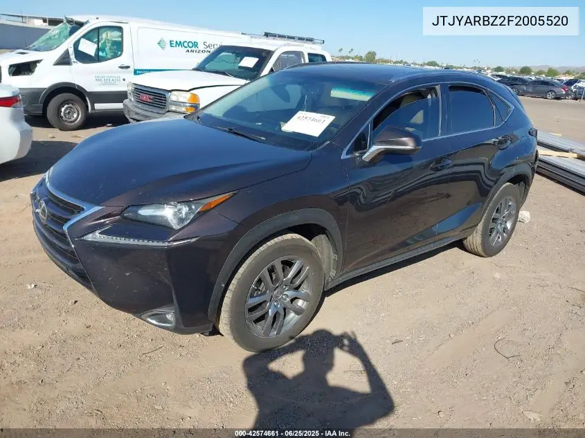 2015 Lexus Nx 200T VIN: JTJYARBZ2F2005520 Lot: 42574661