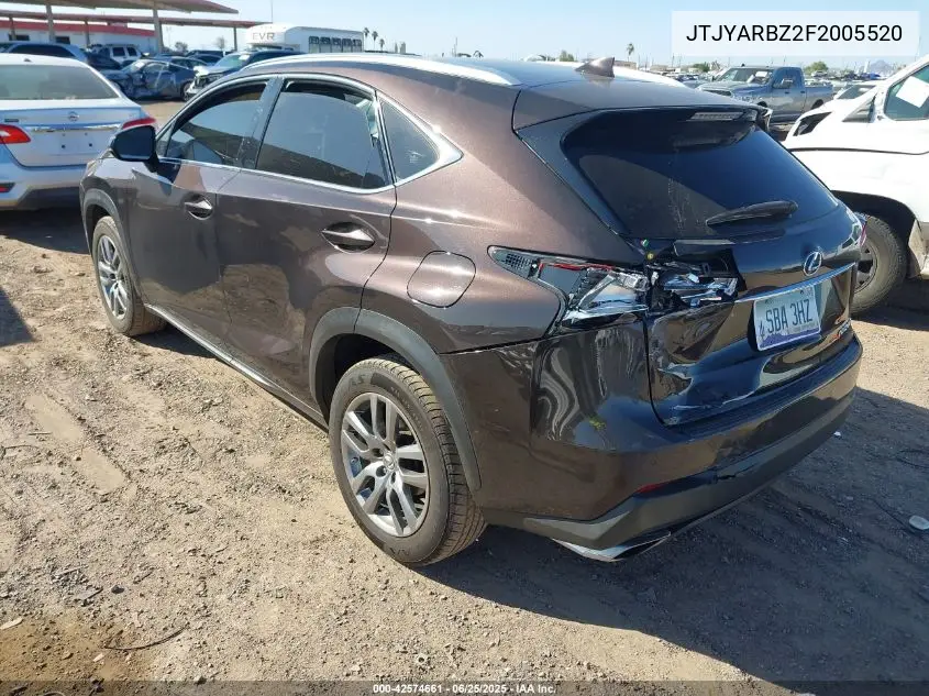 2015 Lexus Nx 200T VIN: JTJYARBZ2F2005520 Lot: 42574661